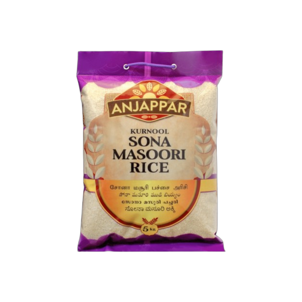 Anjappar Sona Masoori Rice – Premium Medium Grain
