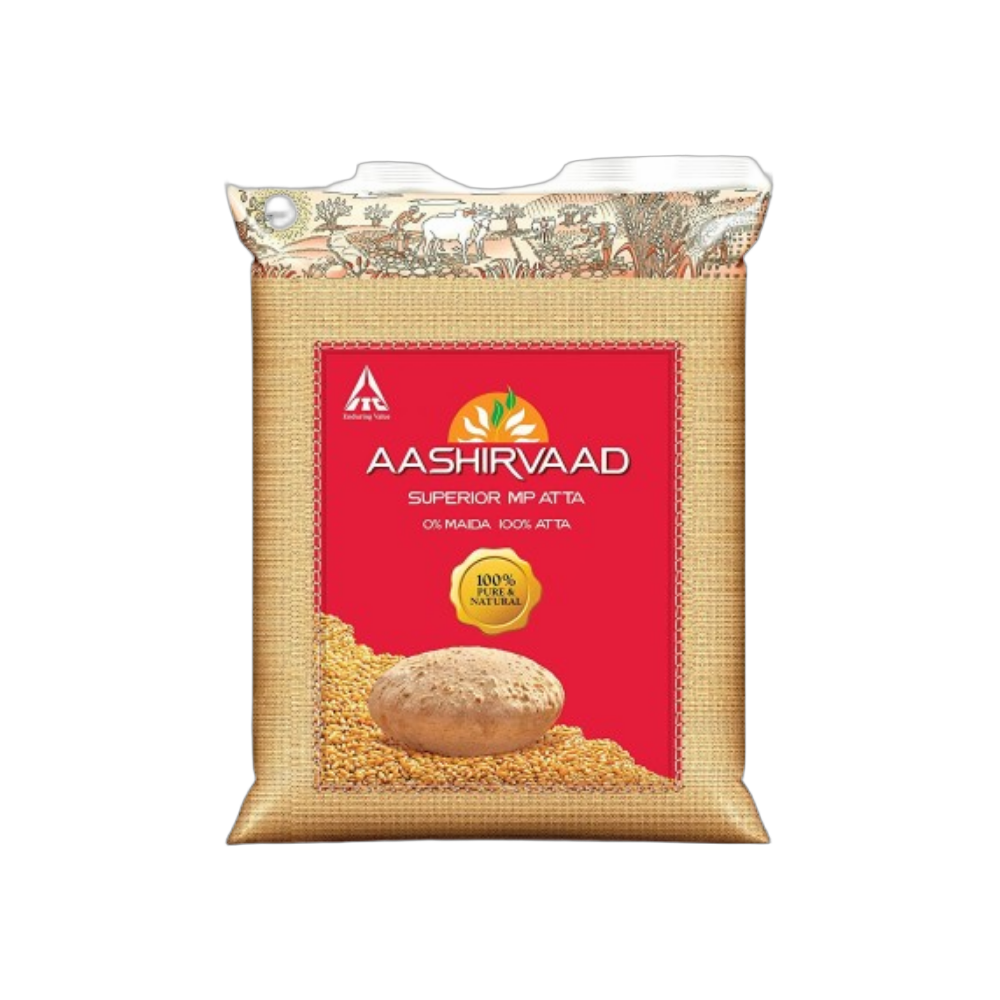 Aashirvaad Whole Wheat Atta – 100% Pure Indian Roti Flour